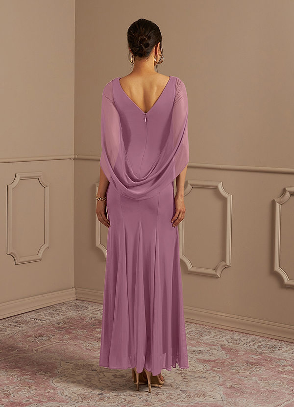 Vintage Mauve Mother Of Bride Dresses A-Line Embellished One Shoulder Pleated Bodice Mother Of The Bride Dress
