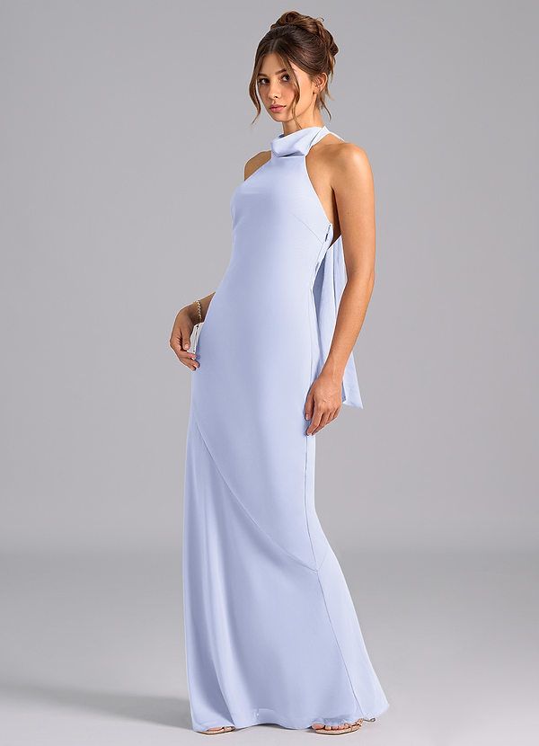 Azazie Velli Bridesmaid Dresses Lavender Mermaid Bow Chiffon Dress image1