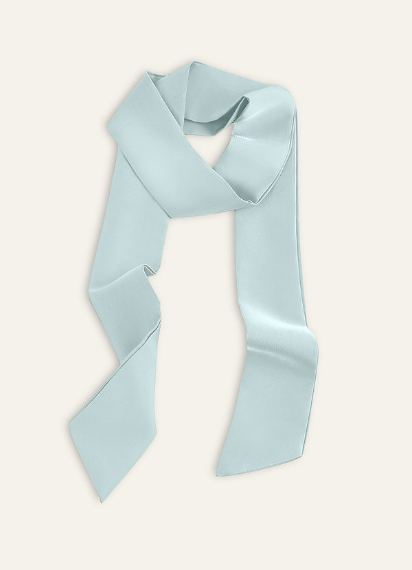 front Matching Color Stretch Satin Hair Scarf