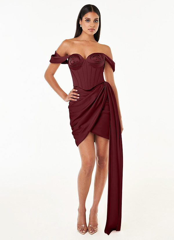 Imani Wine Corset Two-Piece Dress image1