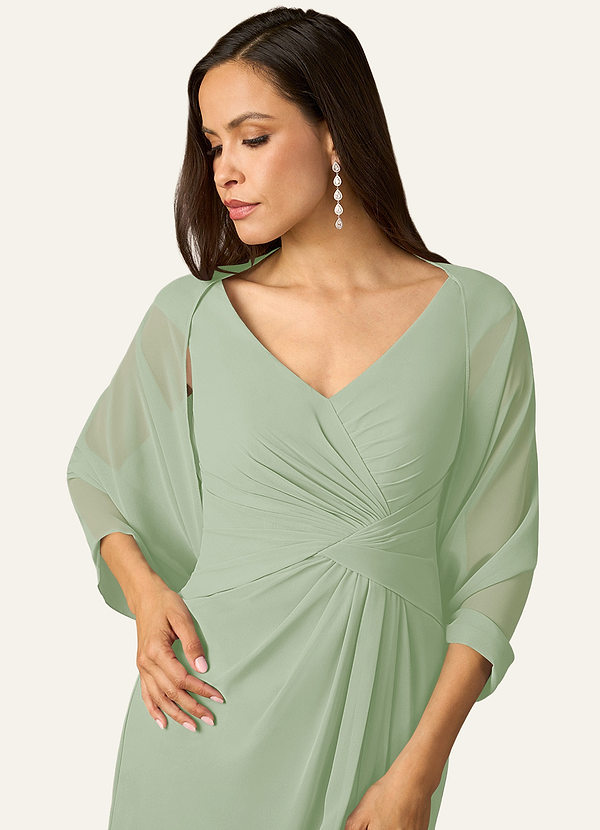 front Azazie Matching Color Sarah Chiffon Wrap