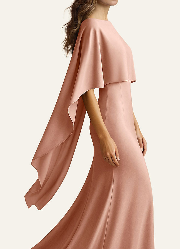 front Azazie Matching Color Stretch Satin Multiway Cape