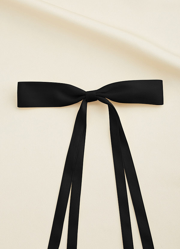 front Satin Bow Hair Clips