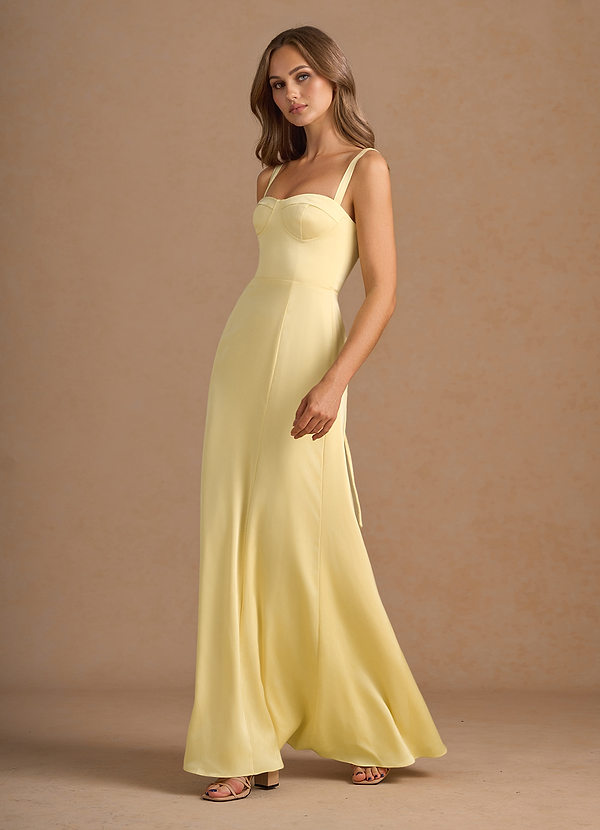 Amaris Lemon Sorbet Maxi Dress front