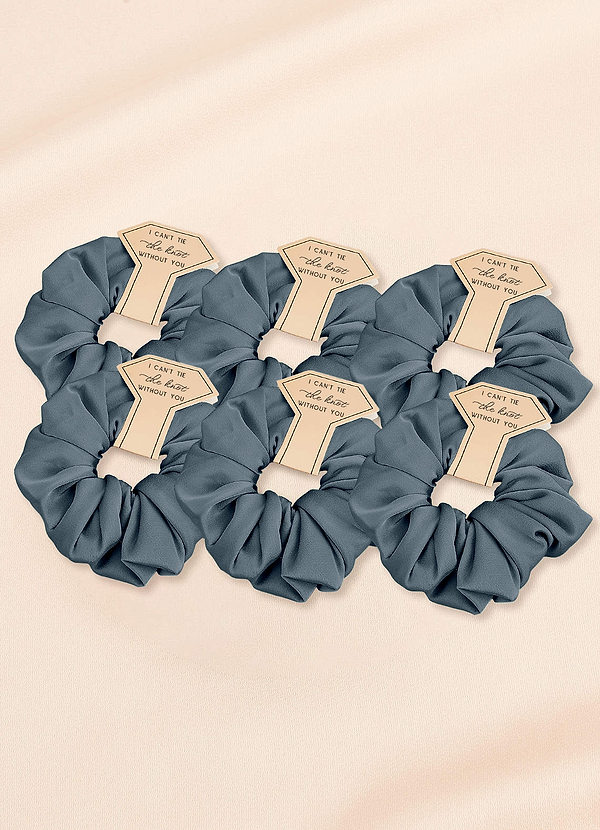 front Matching Color Bridesmaid Stretch Satin Over Size Scrunchie Set