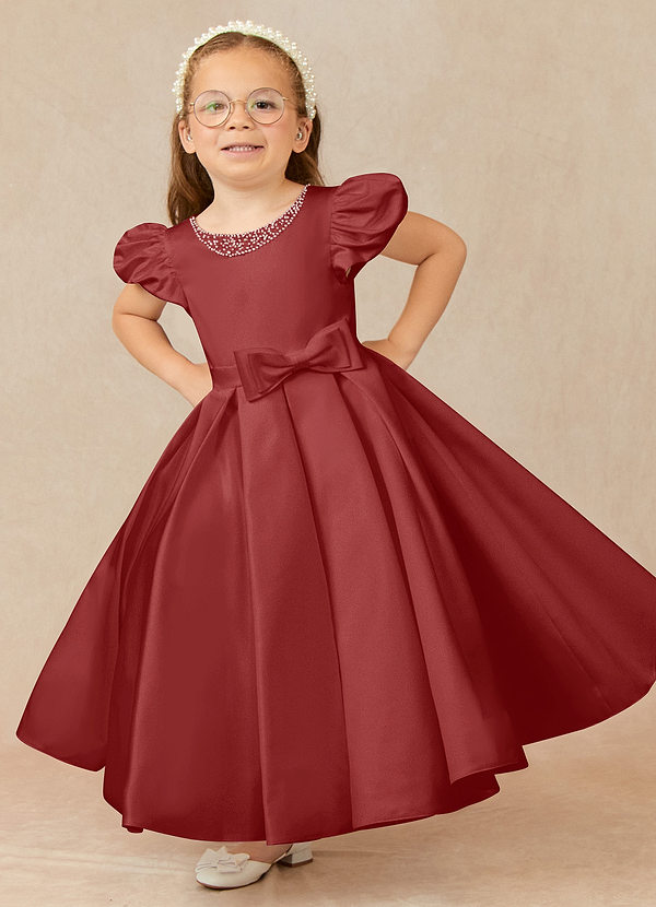 Beautiful Sleeveless Jewel Flower Girl Dress with Tulle and Sequins