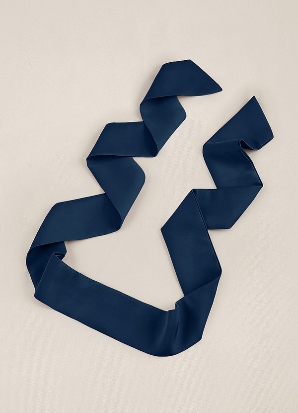 front Matching Color Stretch Satin Hair Scarf