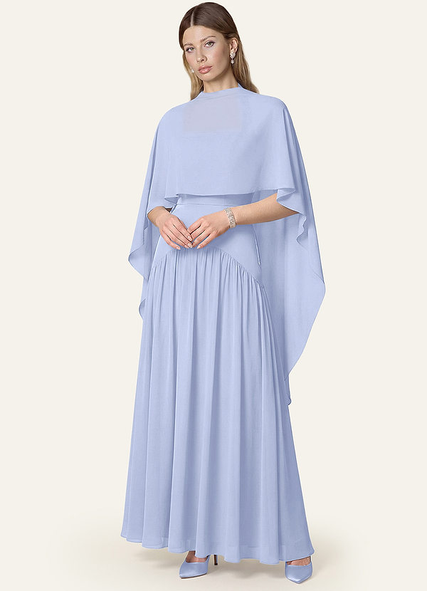 front Azazie Matching Color Chiffon Multiway Cape