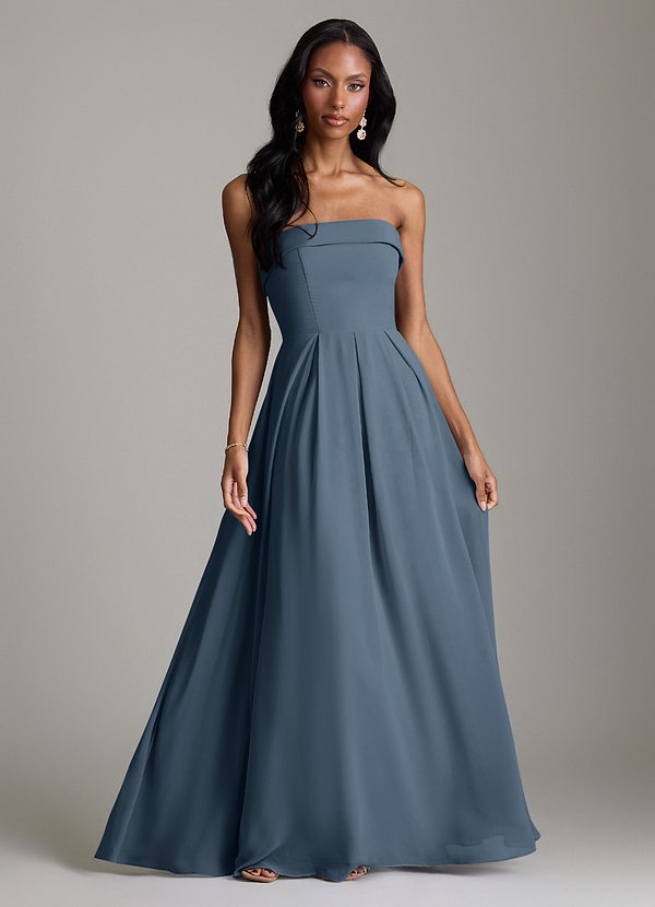 Lucienne Bridesmaid Dresses Neptune A-Line Strapless Chiffon Convertible Dress image1