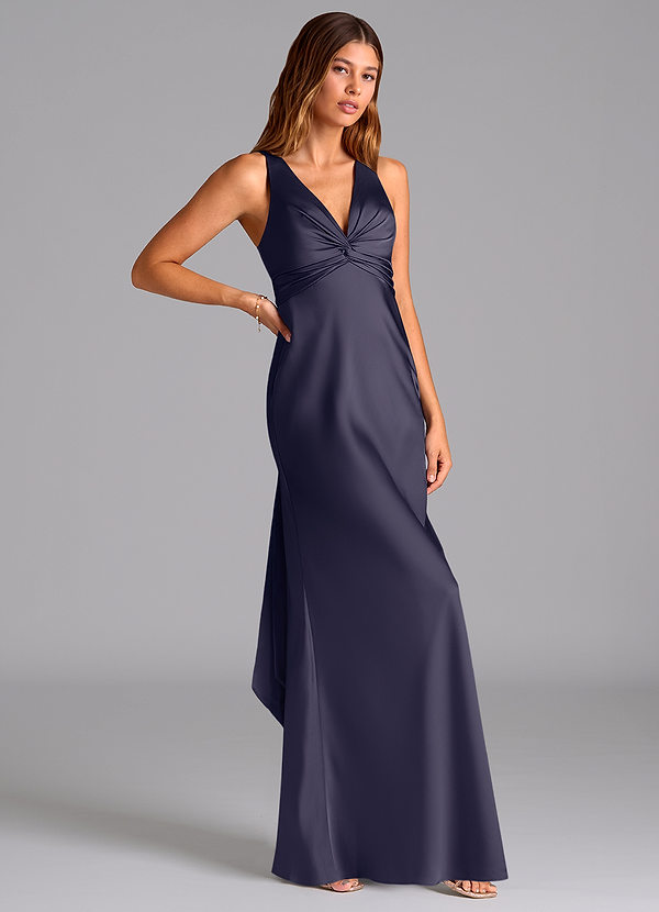 Azazie Hati Brudtärneklänningar Klä av Sjöjungfru i Stretch Satin Stormig image1