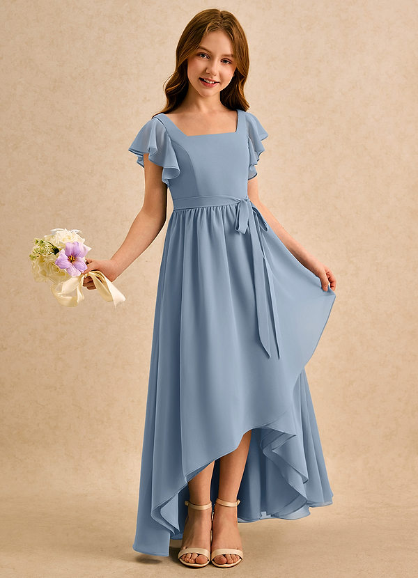 Azazie Milly Girls Formal Klänningar för brudeflicka Klä A-Line i Chiffong Plisserad image1