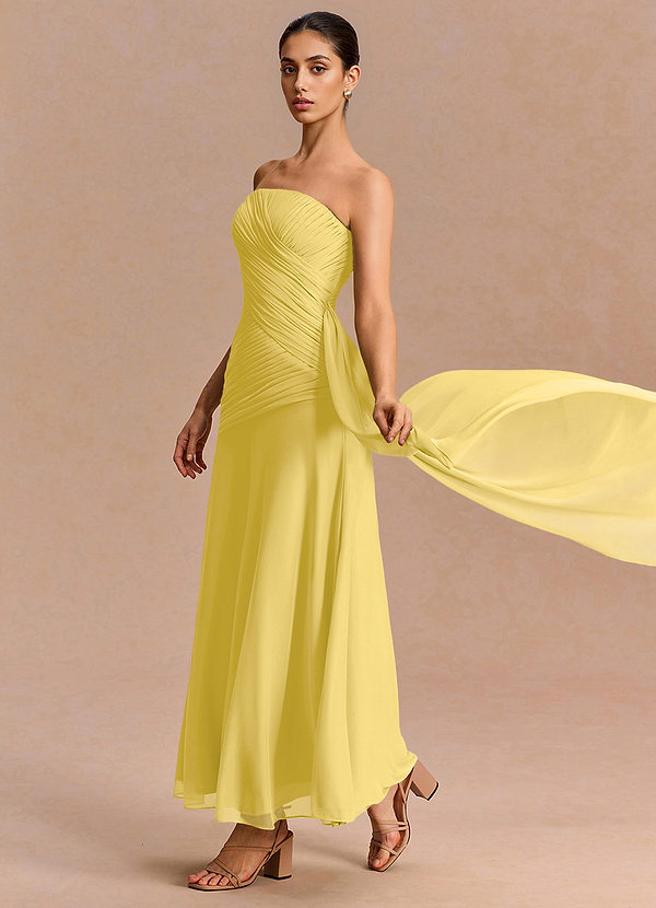 Monet Pastel Yellow Maxi Dress image1