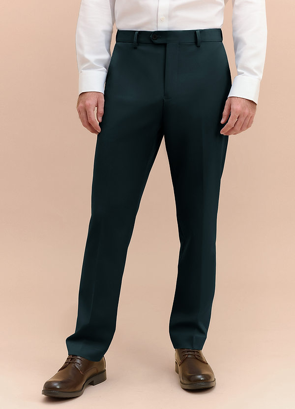 front James Navy Blue Structured Stretch Dress Pants