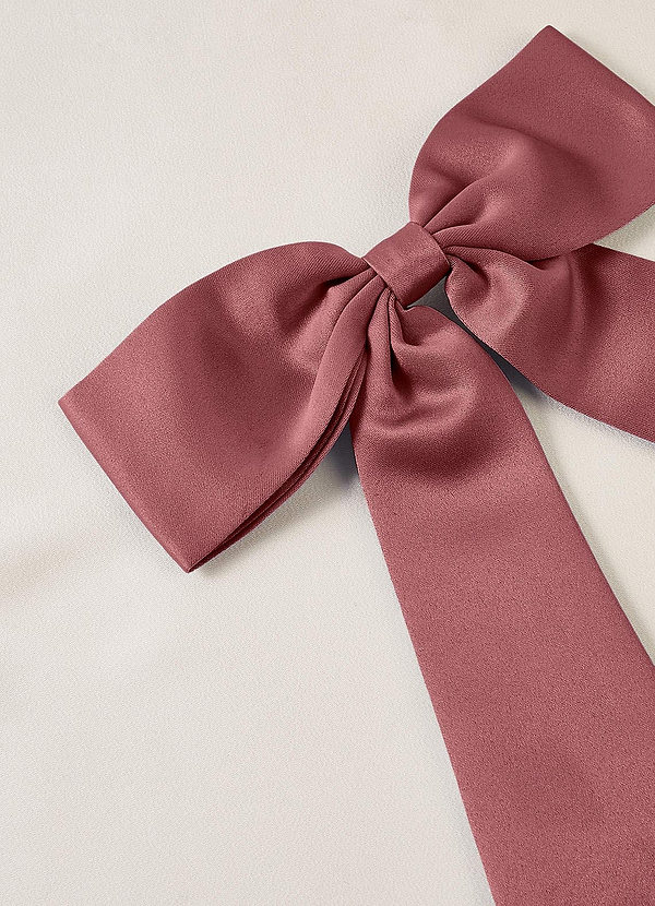 front Pince à cheveux nœud en satin assortie