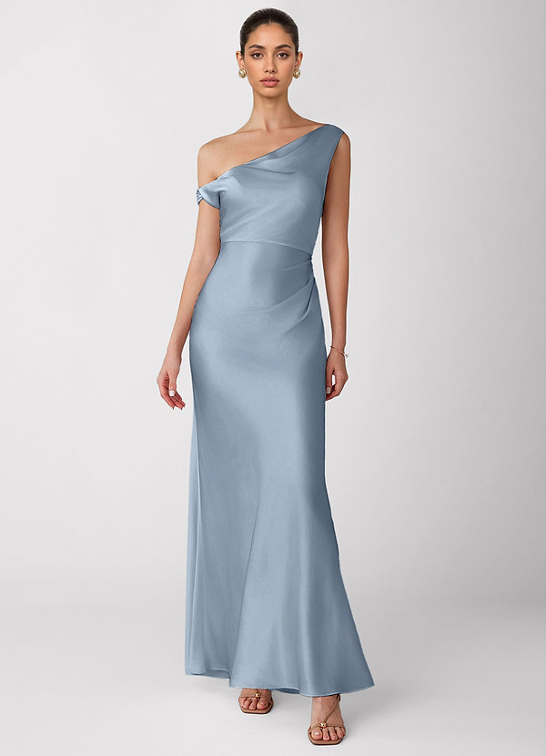 Robe Longue Bleu Poussiéreux Avela image1
