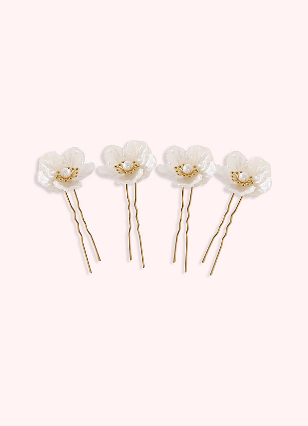 front Delicate Flower Hair Pin