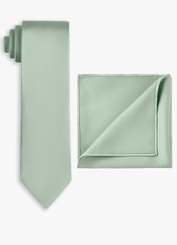 front Stretch Satin Wide Tie and Pocket Square Set