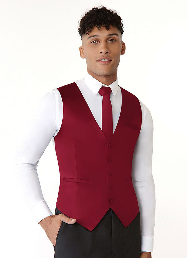 front Modern Matte Satin Vest