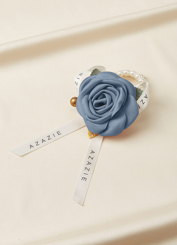 front Ramillete de muñeca de satén mate de color a juego