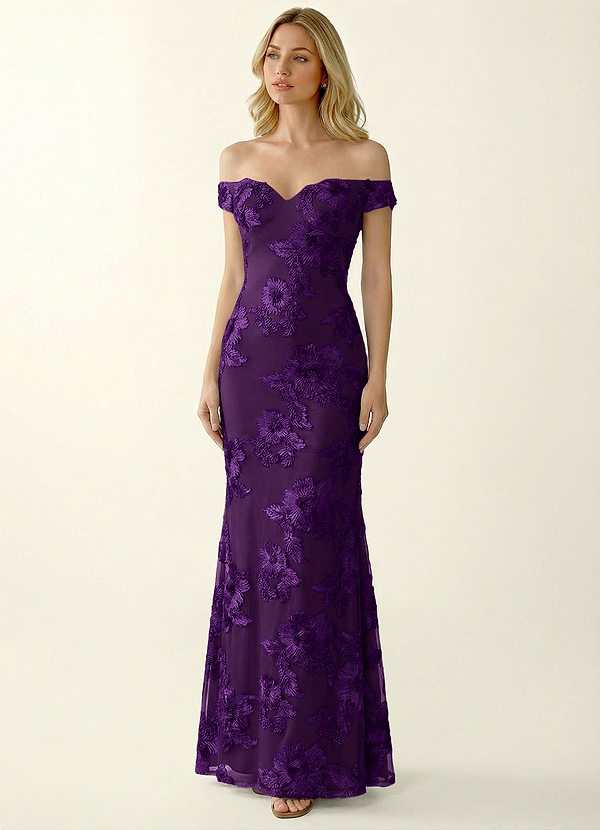 Lowlala Plum Lace Prom Dress image1