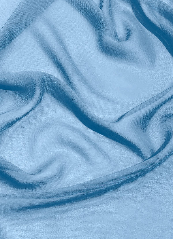 front Azazie Puderblau Chiffon-Stoff Meterware