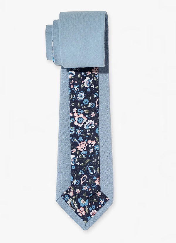 back Soft Cotton Groomsmen Two-Sided Skinny Tie