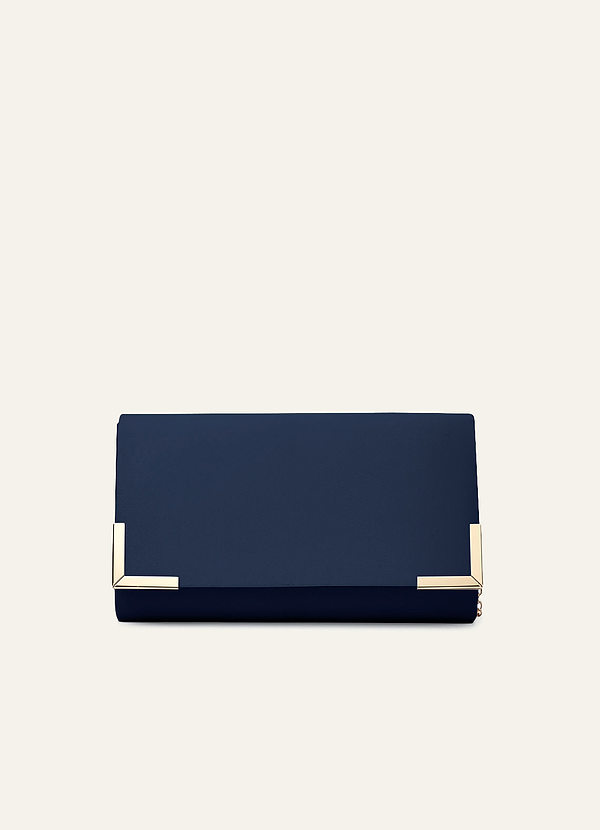 front Pochette enveloppe en satin mat de couleur assortie