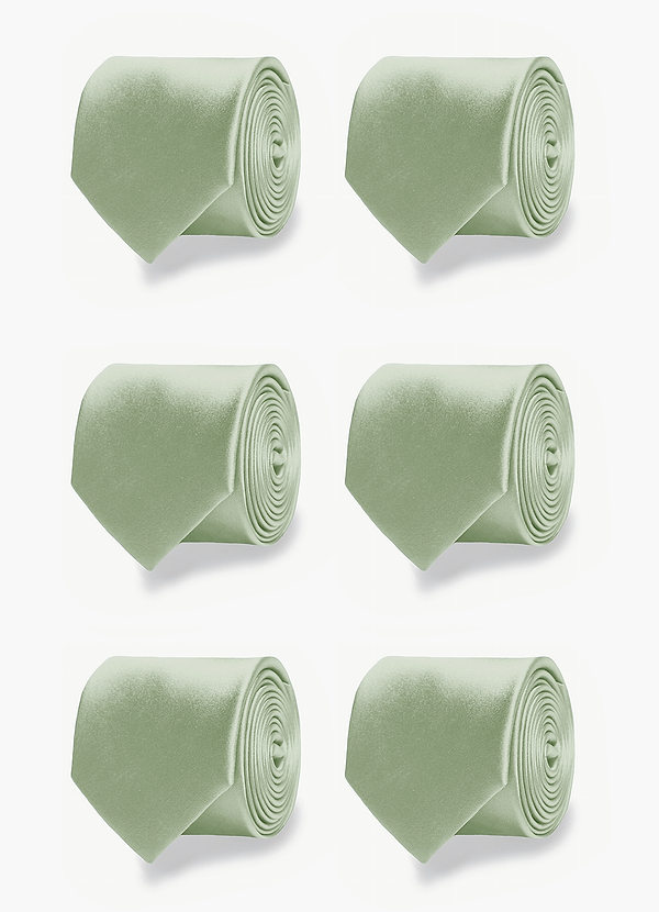 front Matte Satin Matching Groomsmen Tie Set – 6 Pieces