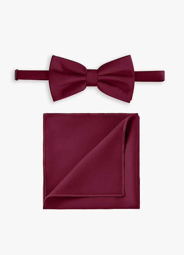 front Set papillon e fazzoletto da taschino in raso elasticizzato