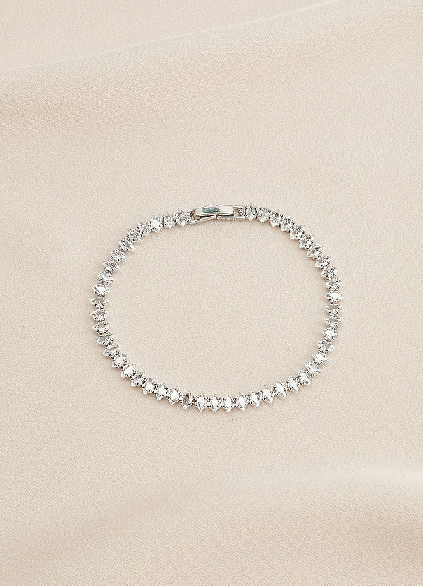 front Crystal Tennis Bracelet