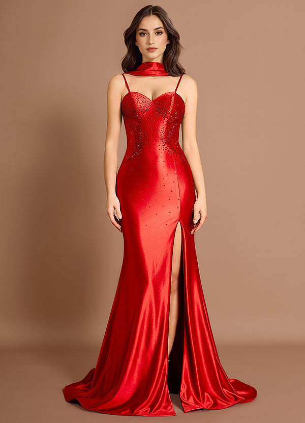 Arianwen  Cherry Red Maxi Dress image1