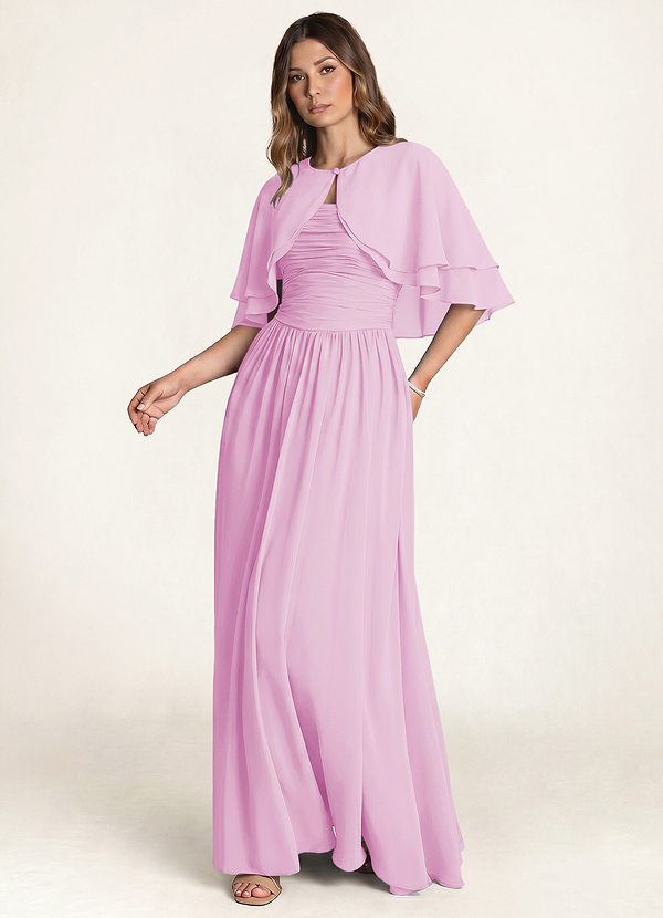 front Azazie Matching Color Chiffon Double Layer Shawl
