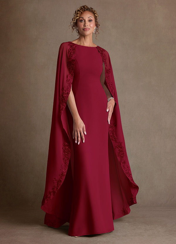 Azazie Artemisia Suknie dla Matki Panny Młodej Osłona Koronka Szyfon Długość podłogi Sukienka image1