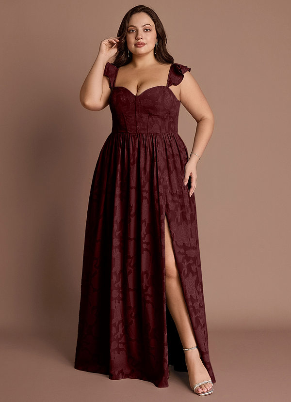 Denisse Wine Corset Maxi Dress image1
