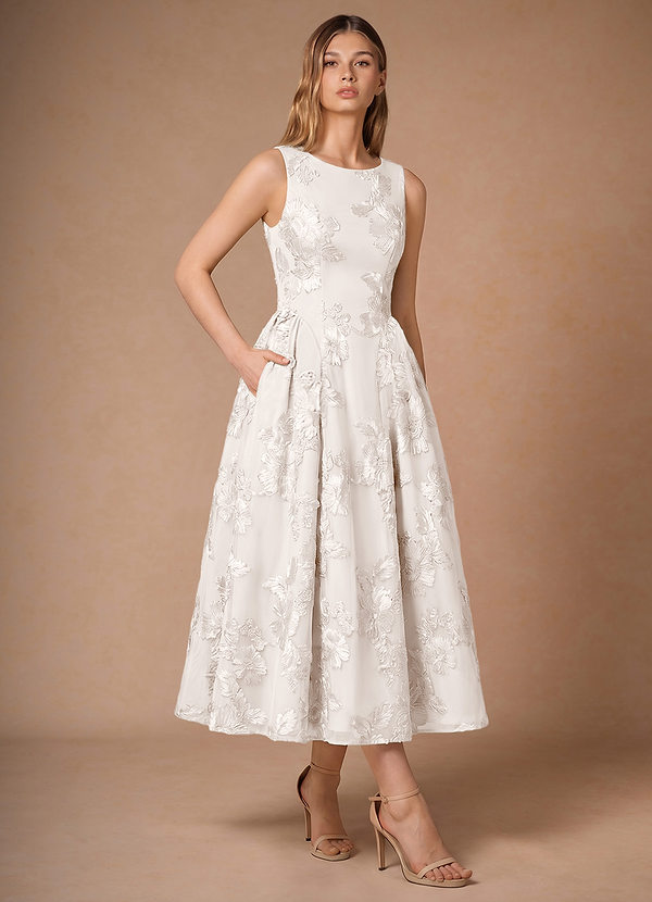 Casey Cloud White Midi Dress image1