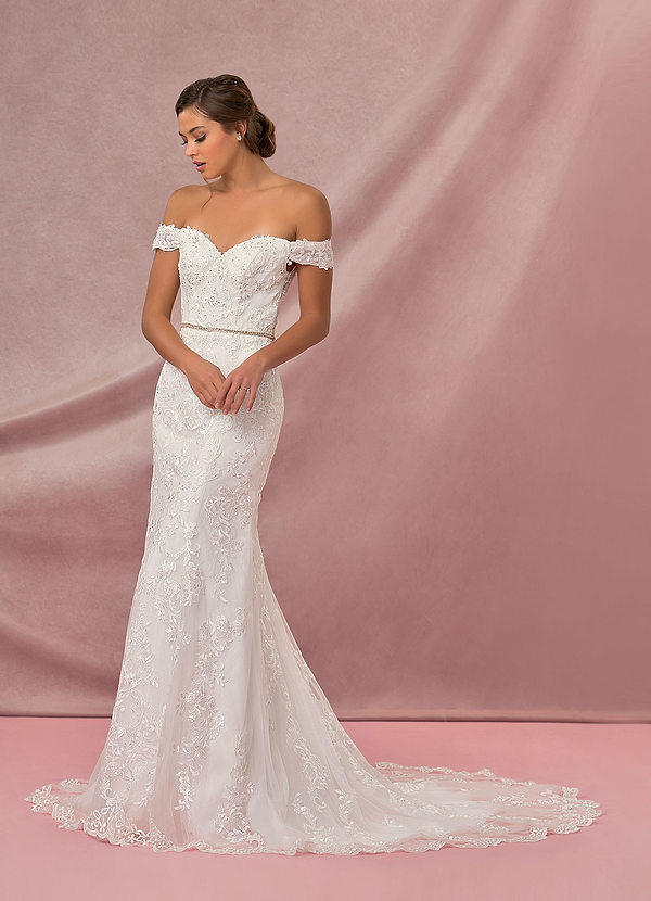 front Azazie Antonia Wedding Dress