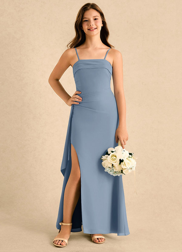 Azazie Jennie Girls Formal Blommflicksklänningar Klänning A-Line i Chiffong Plisserad image1
