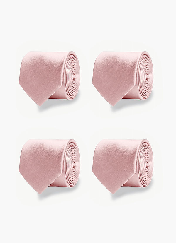 front Matte Satin Matching Groomsmen Tie Set – 4 Pieces