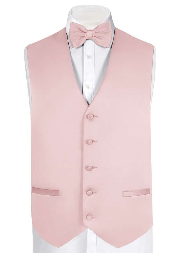 front Set aus Weste und Fliege aus mattem Satin