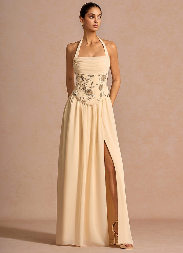 Kleid Evariel Goldene Pailletten image1