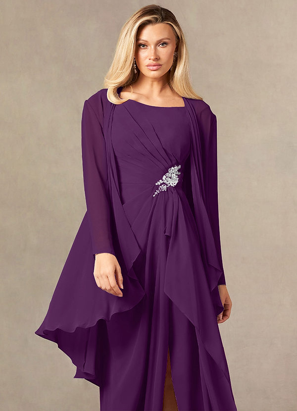 front Azazie Bijpassende Kleur Devereaux Chiffon Wrap