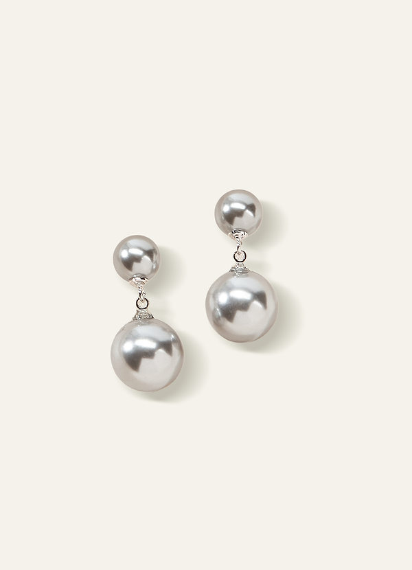 front Pearl Fringe Earrings