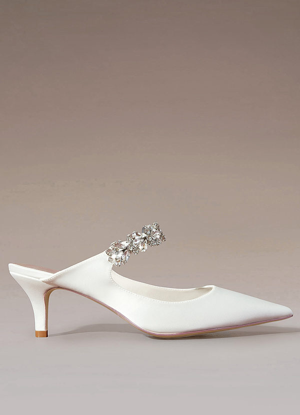 front Crystal Pointy Wedding Shoes