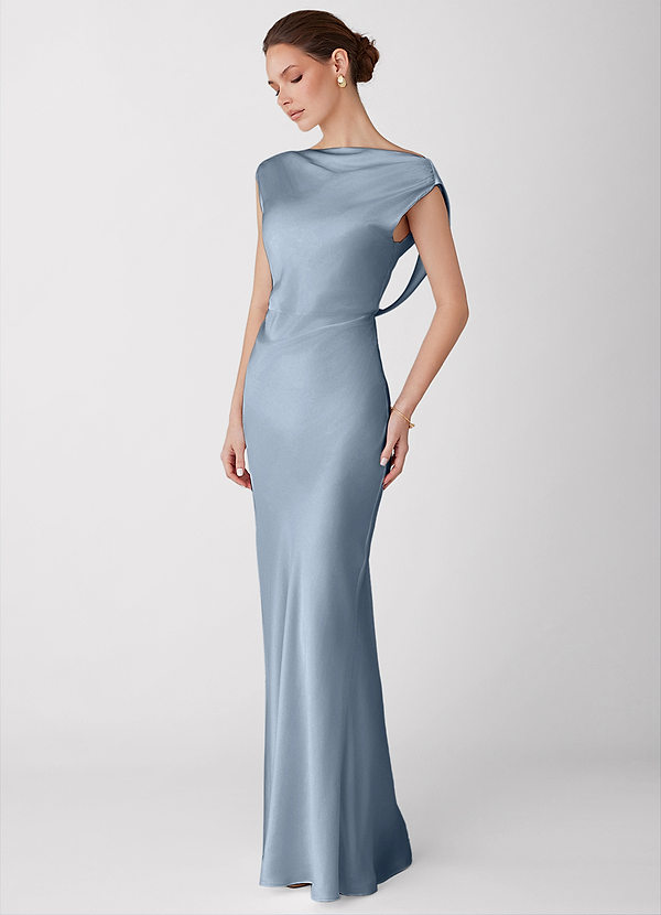 Robe Longue Bleu Poussiéreux Liora image1