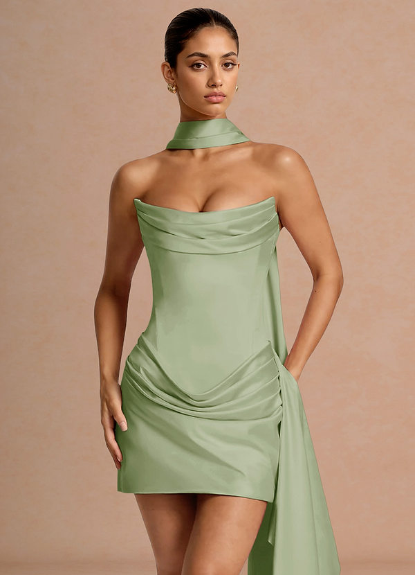 Maude Light Green Mini Dress image1