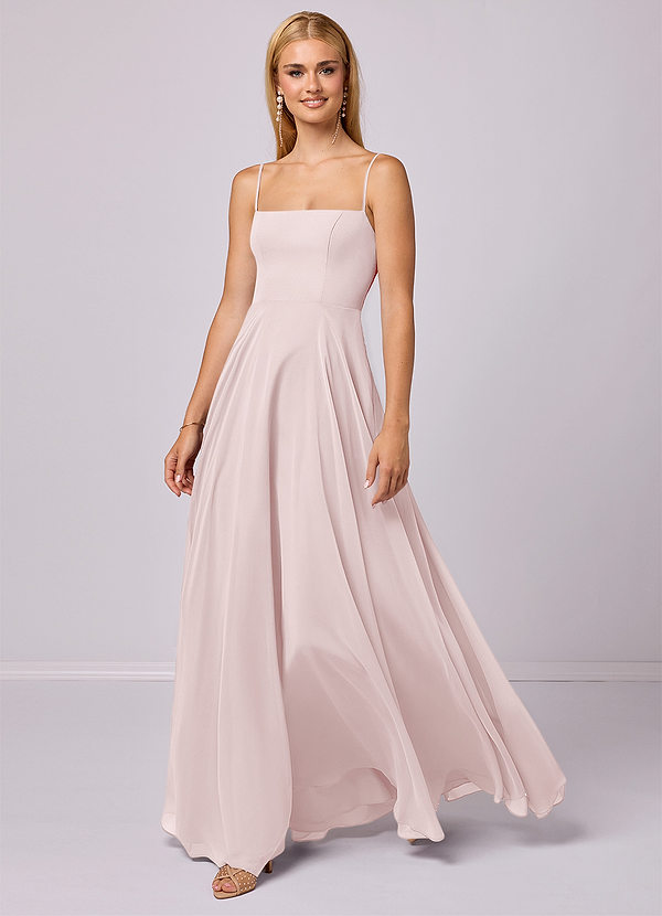 Barbie ♥ Azazie Bridesmaid Dresses Blushing Pink A-Line Chiffon Dress image1