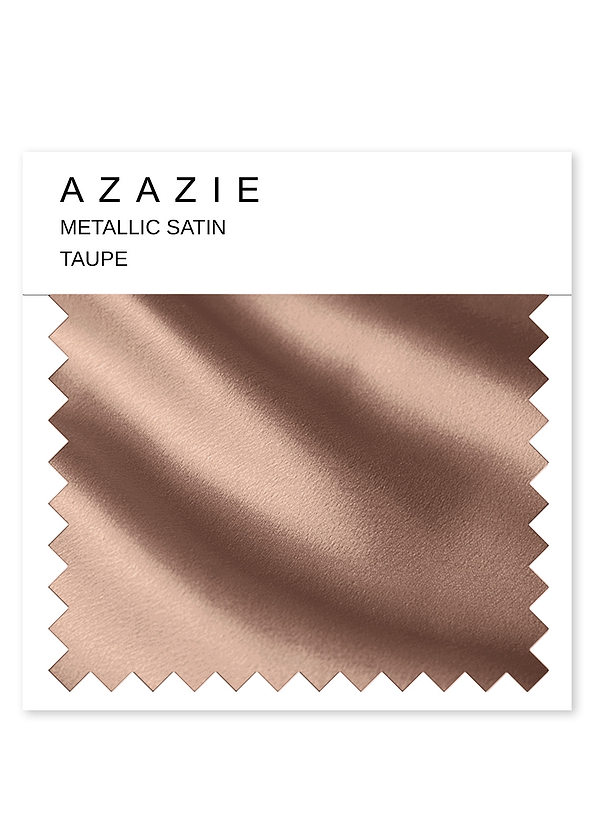 front Échantillon satiné métallisé Azazie Taupe