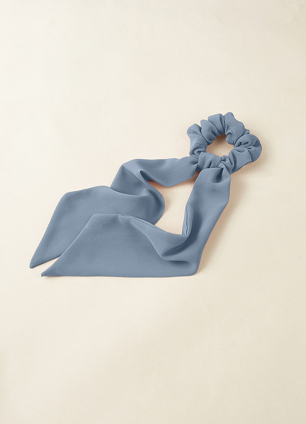 front Matching Color Chiffon Hair Scarf Scrunchie