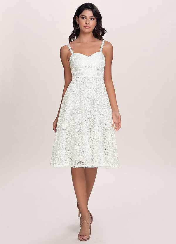 white midi bridesmaid dress