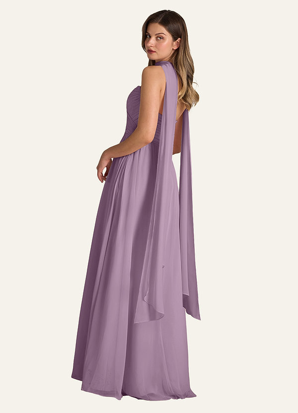 front Azazie Matching Color Chiffon Scarf